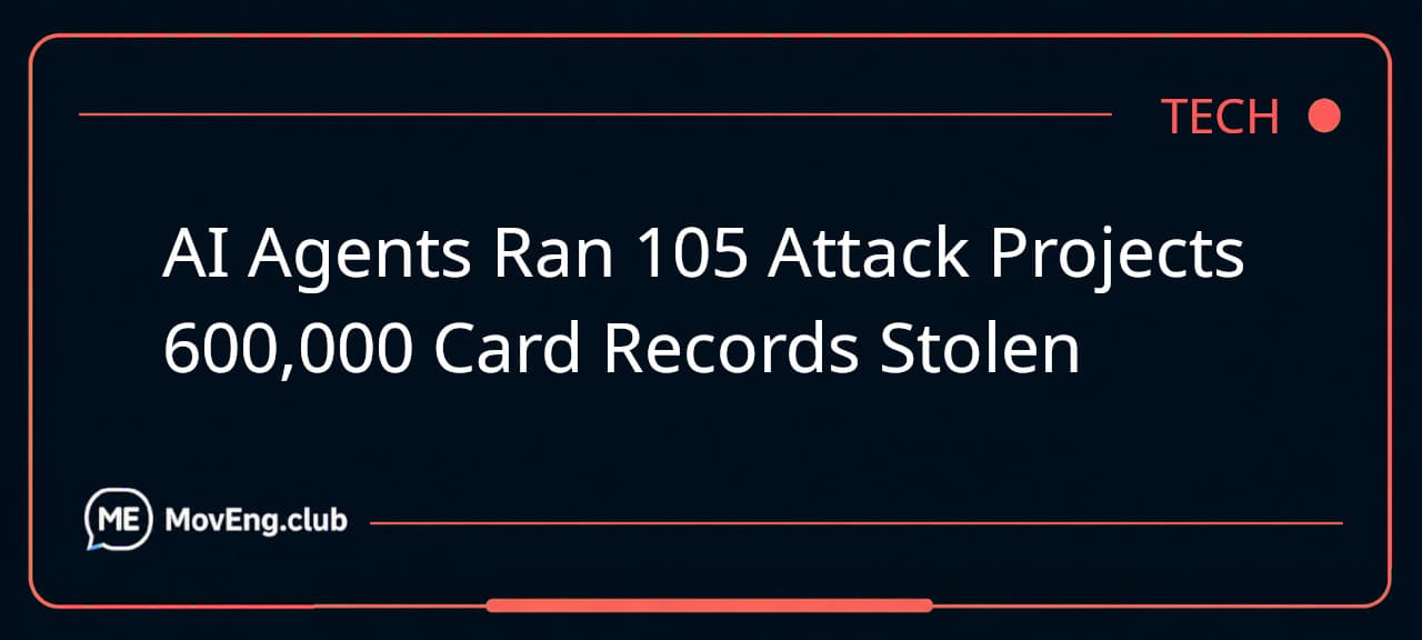 AI Agents Ran 105 Attack Projects; 600,000 Card Records Stolen
