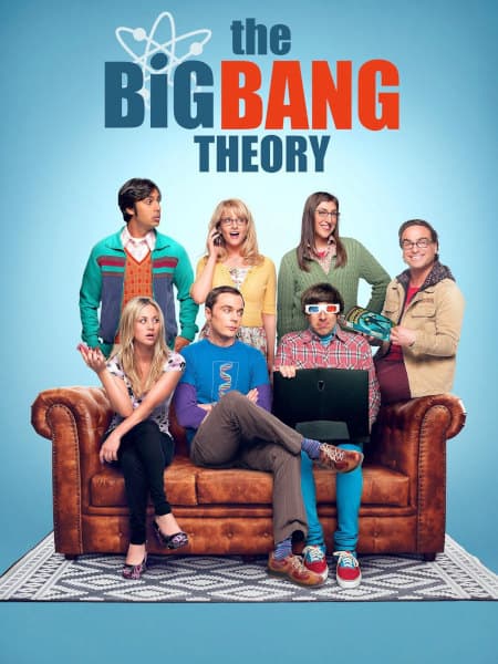 Poster-style preview for a MovEng Watch collection about learning English with The Big Bang Theory