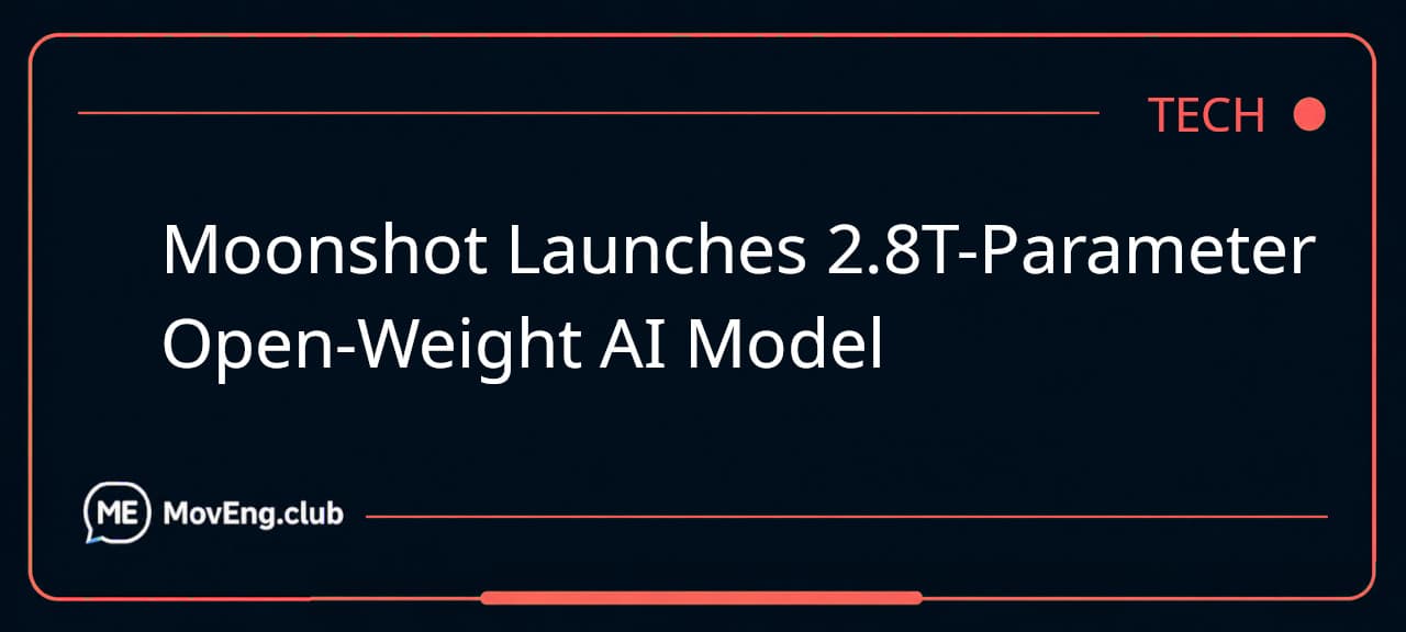 Moonshot Launches 2.8T-Parameter Open-Weight AI Model